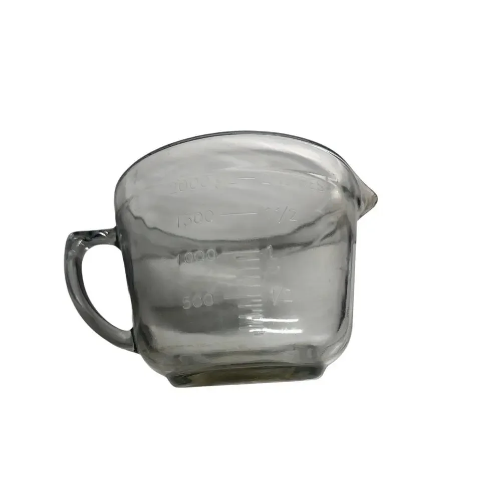 Vintage Anchor Hocking Clear 8 Cup 2 Quart Glass Measuring Cup Batter Bowl